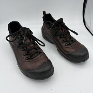 Clarks Rain Shoes Muckers Mens Size 6 Brown Leather Casual Comfort Waterproof C1